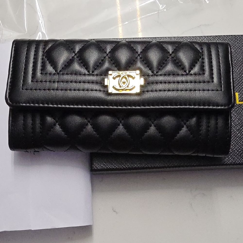 Black Quilted Wallet